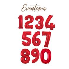 Red number balloons 