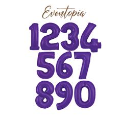 Purple number balloons
