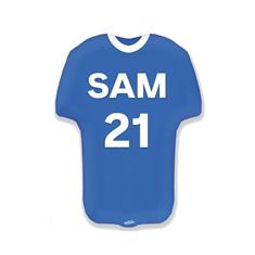 Blue football shirt personalised 