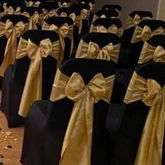 Chair cover Black  &amp; sash