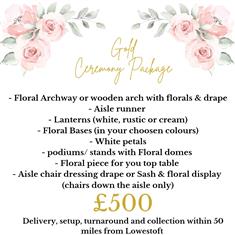 3 Gold Ceremony Package
