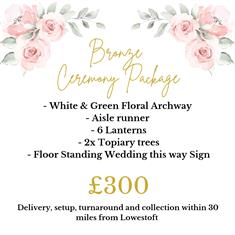 1 Bronze Ceremony Package