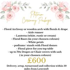4 Platinum Ceremony Package